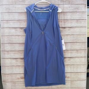 Calvin Klein Womens Performance Dress Blue Size Medium NWT
